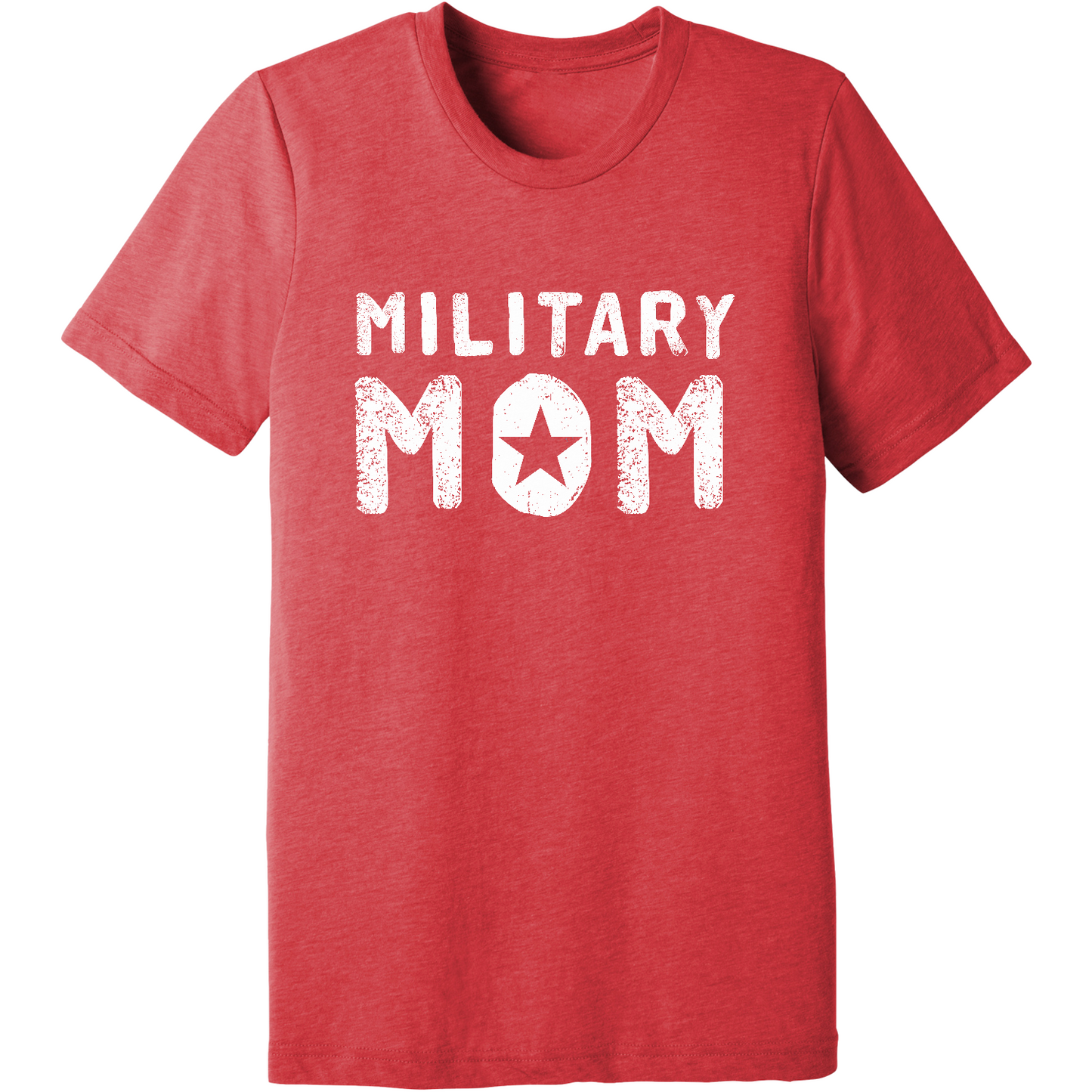 Emblem Comfort Unisex Triblend SS Tee - Military Mom White
