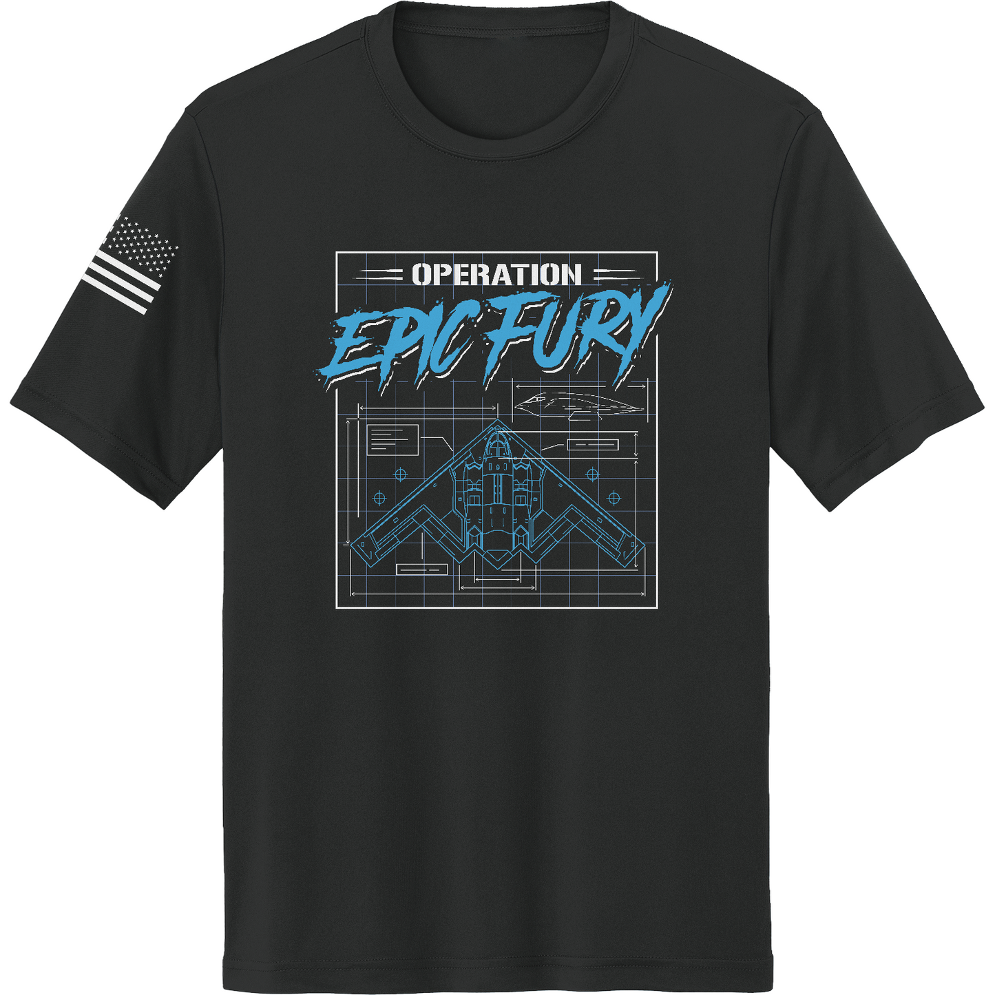 CUSTOM Operation Epic Fury Hi-Tech SS Performance Tee - Blueprint