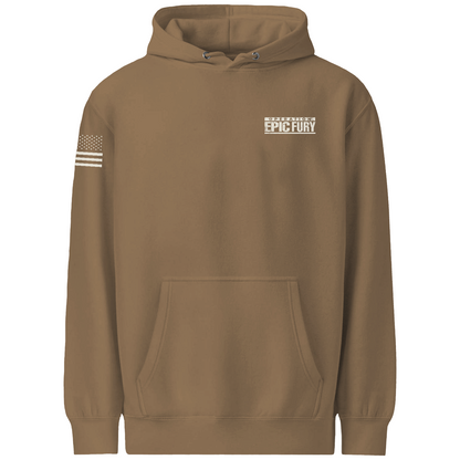 Operation Epic Fury Comfort Unisex Hooded Sweatshirt - Plane