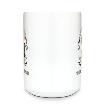 Bravo Company, 18th Corps Finance Battalion Fundraising 15 oz White Ceramic Mug - 4PMsdg