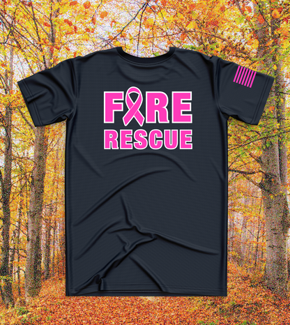 CUSTOM Breast Cancer Awareness Month Core Men's SS Performance Tee - Fire Rescue