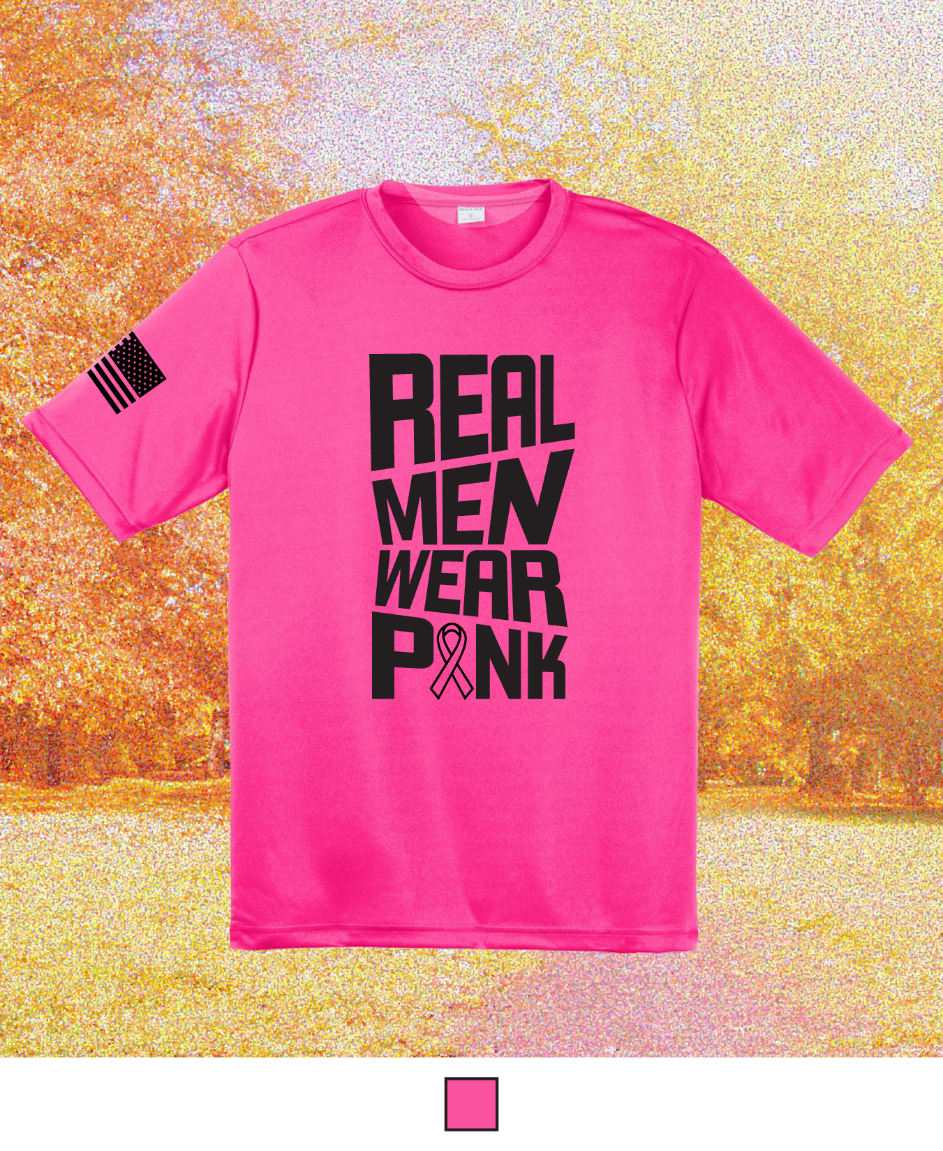 CUSTOM Breast Cancer Awareness Month Hi-Tech Performance Unisex SS Tee - Real Men Wear Pink