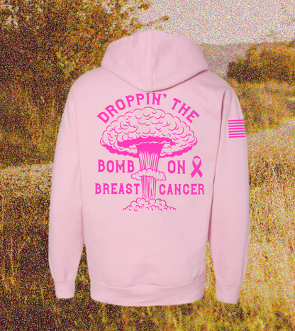 CUSTOM Breast Cancer Awareness Month Comfort Unisex Hooded Sweatshirt - Bomb Cancer
