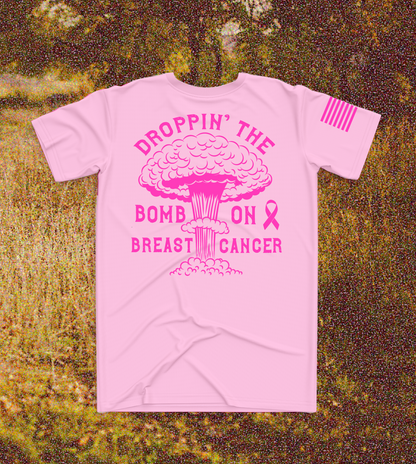 CUSTOM Breast Cancer Awareness Month Core Men's SS Performance Tee - Bomb Cancer