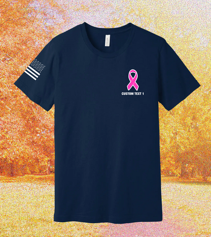 CUSTOM Breast Cancer Awareness Month Comfort Unisex Cotton SS Tee - Fire Department