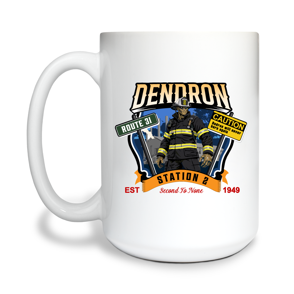 Dendron Fire Department 15 oz White Ceramic Mug - g9pNyK
