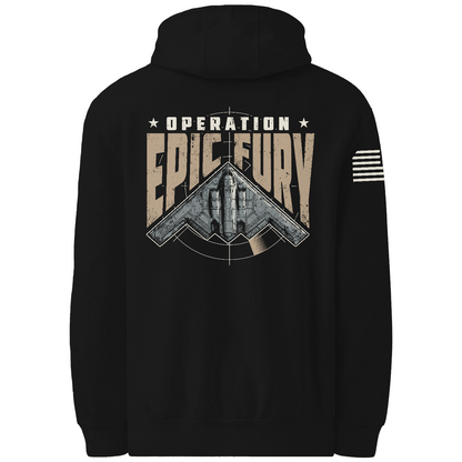 Operation Epic Fury Comfort Unisex Hooded Sweatshirt - Stealth