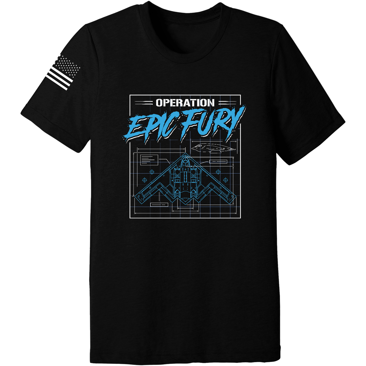 CUSTOM Operation Epic Fury Comfort Unisex Triblend SS Tee - Blueprint