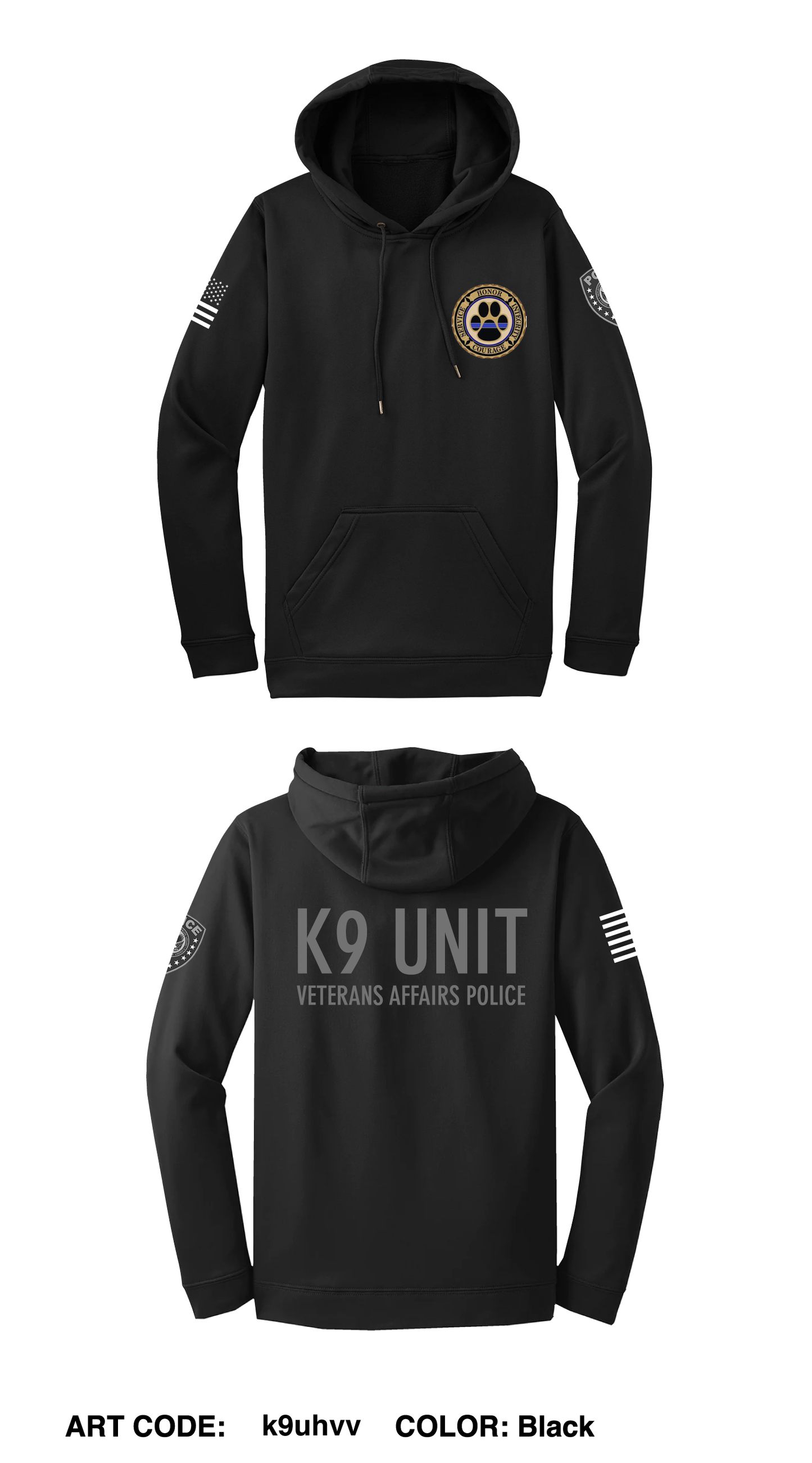 Veterans Affairs Police Comfort Unisex Hooded Sweatshirt - k9uhvv