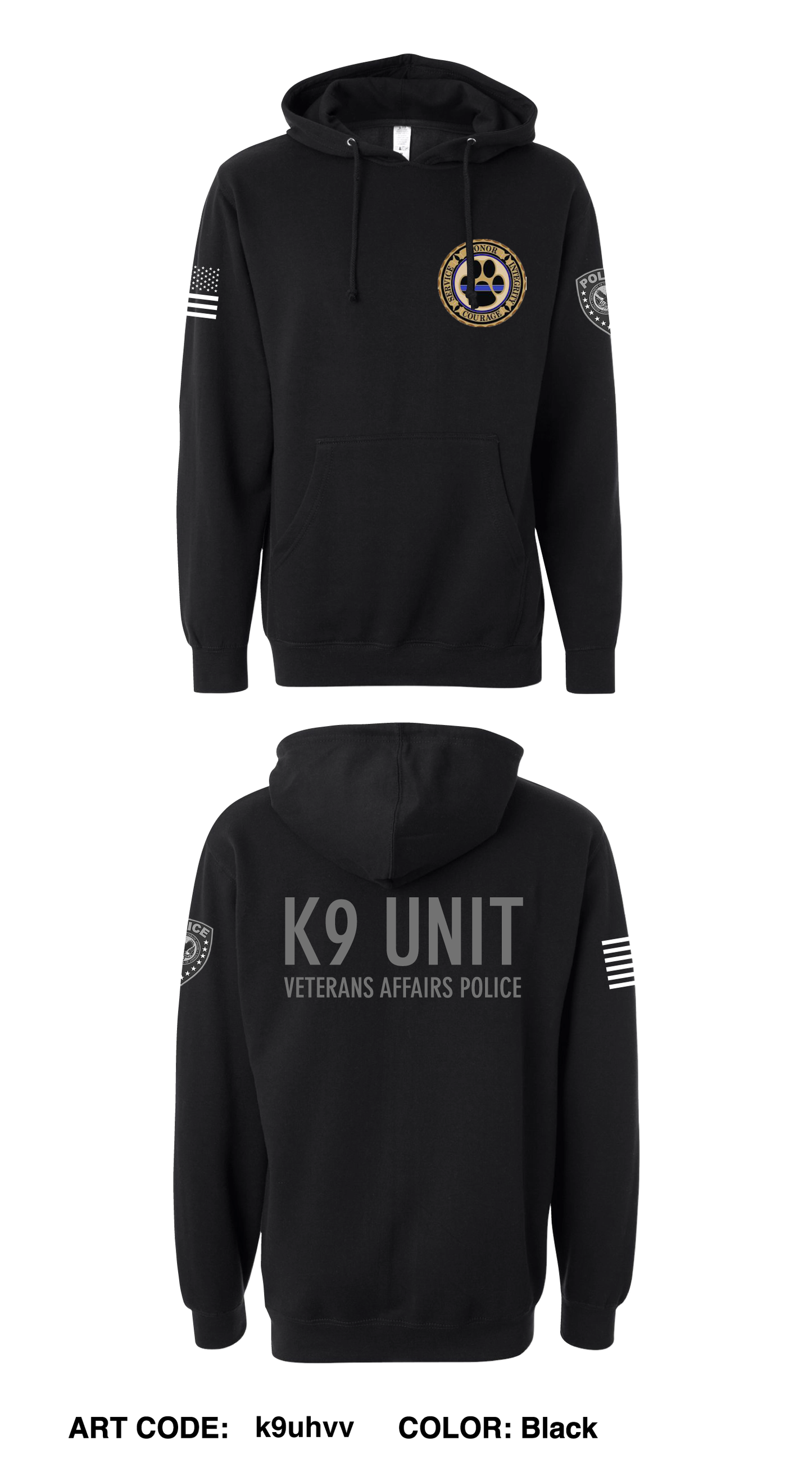 Veterans Affairs Police Comfort Unisex Hooded Sweatshirt - k9uhvv