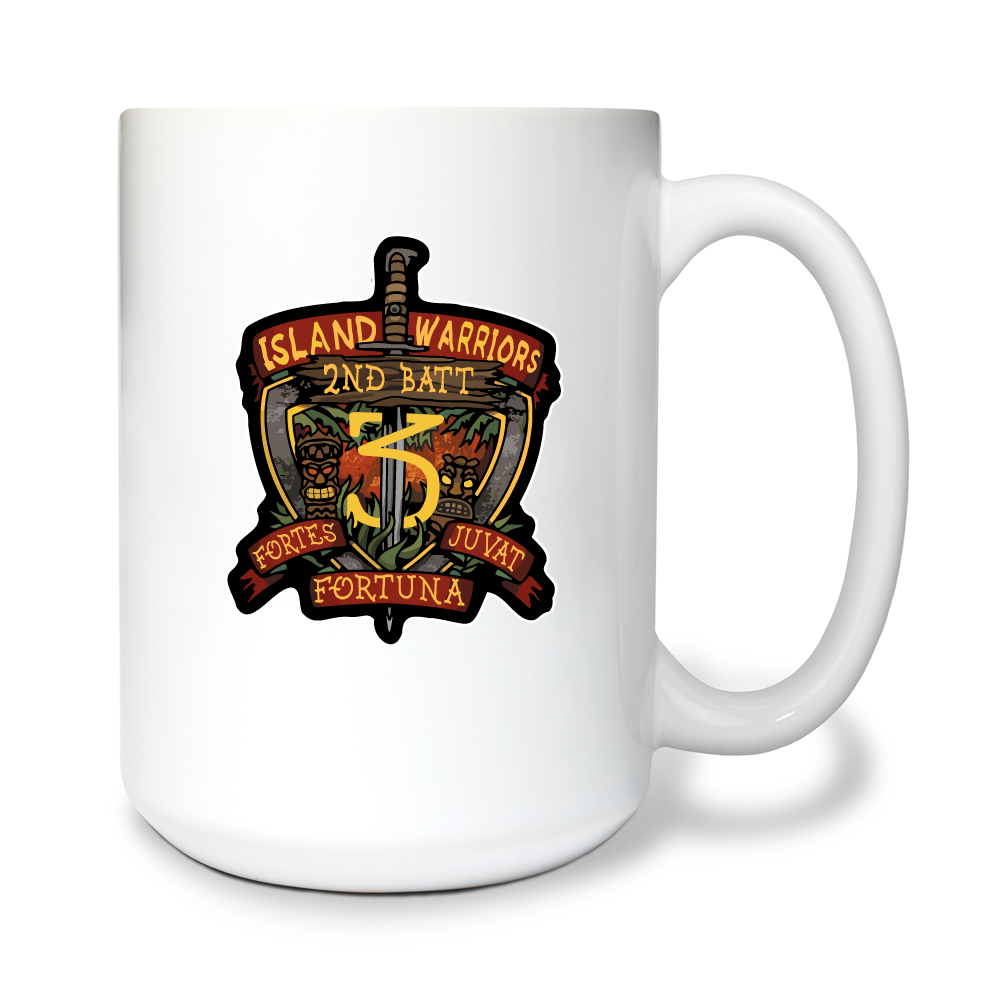 Island Warriors 15 oz White Ceramic Mug - zxUsWR