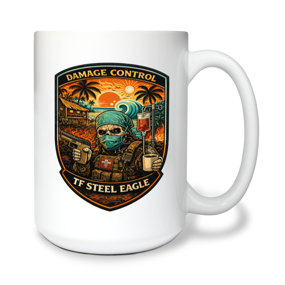 Island Time 15 oz White Ceramic Mug - kaxNbQ