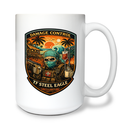 Island Time 15 oz White Ceramic Mug - kaxNbQ