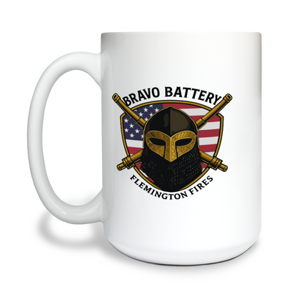 Bravo Battery 3-112 FA Fundraising Collection 15 oz White Ceramic Mug - Bj9WWc