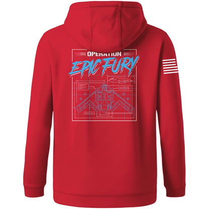 CUSTOM Operation Epic Fury Hi-Tech Performance Hoodie - Blueprint