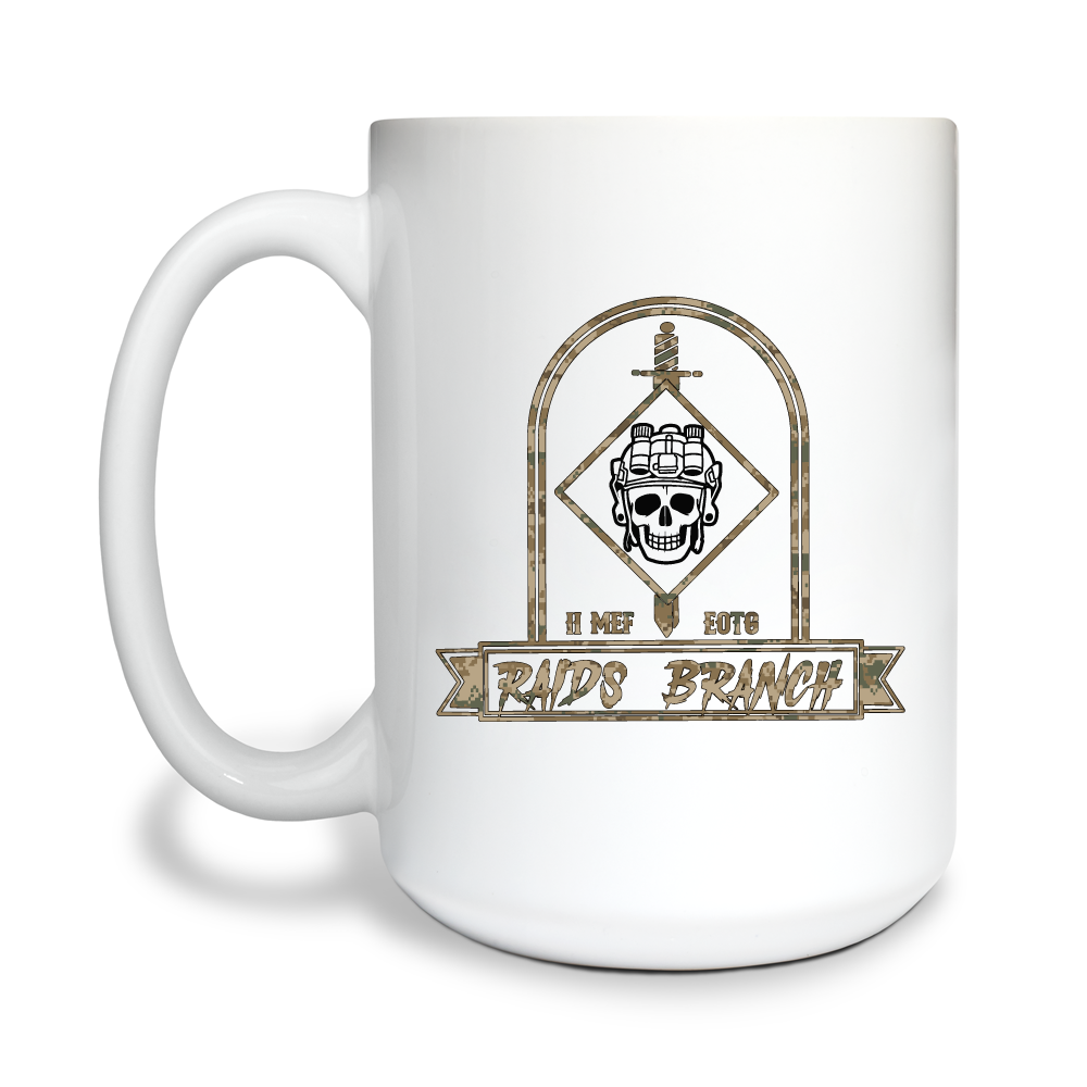II MEF EOTG, Amphibious Raids Branch 15 oz White Ceramic Mug - d4na2e