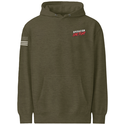 Operation Epic Fury Comfort Unisex Hooded Sweatshirt - Flag