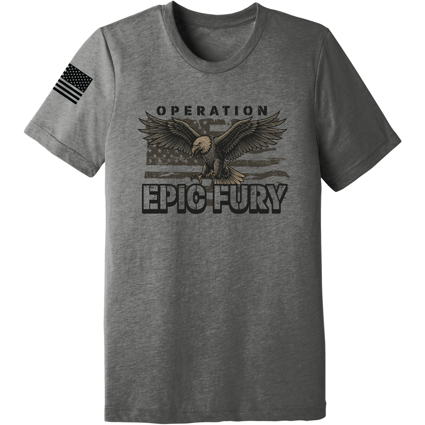 Operation Epic Fury Comfort Unisex Triblend SS Tee - Eagle Flag