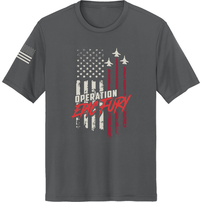 CUSTOM Operation Epic Fury Hi-Tech SS Performance Tee - Flag