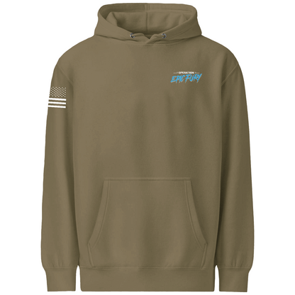 Operation Epic Fury Comfort Unisex Hooded Sweatshirt - Blueprint