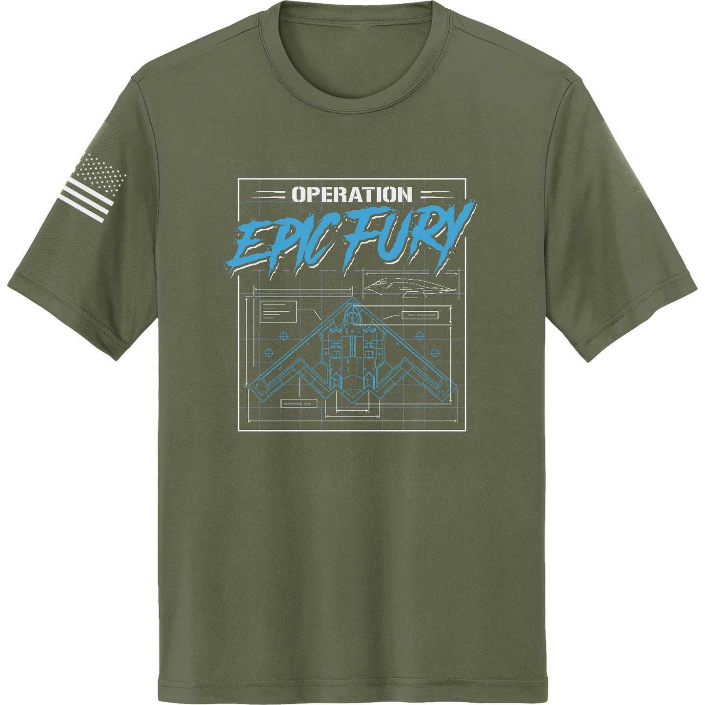 CUSTOM Operation Epic Fury Hi-Tech SS Performance Tee - Blueprint