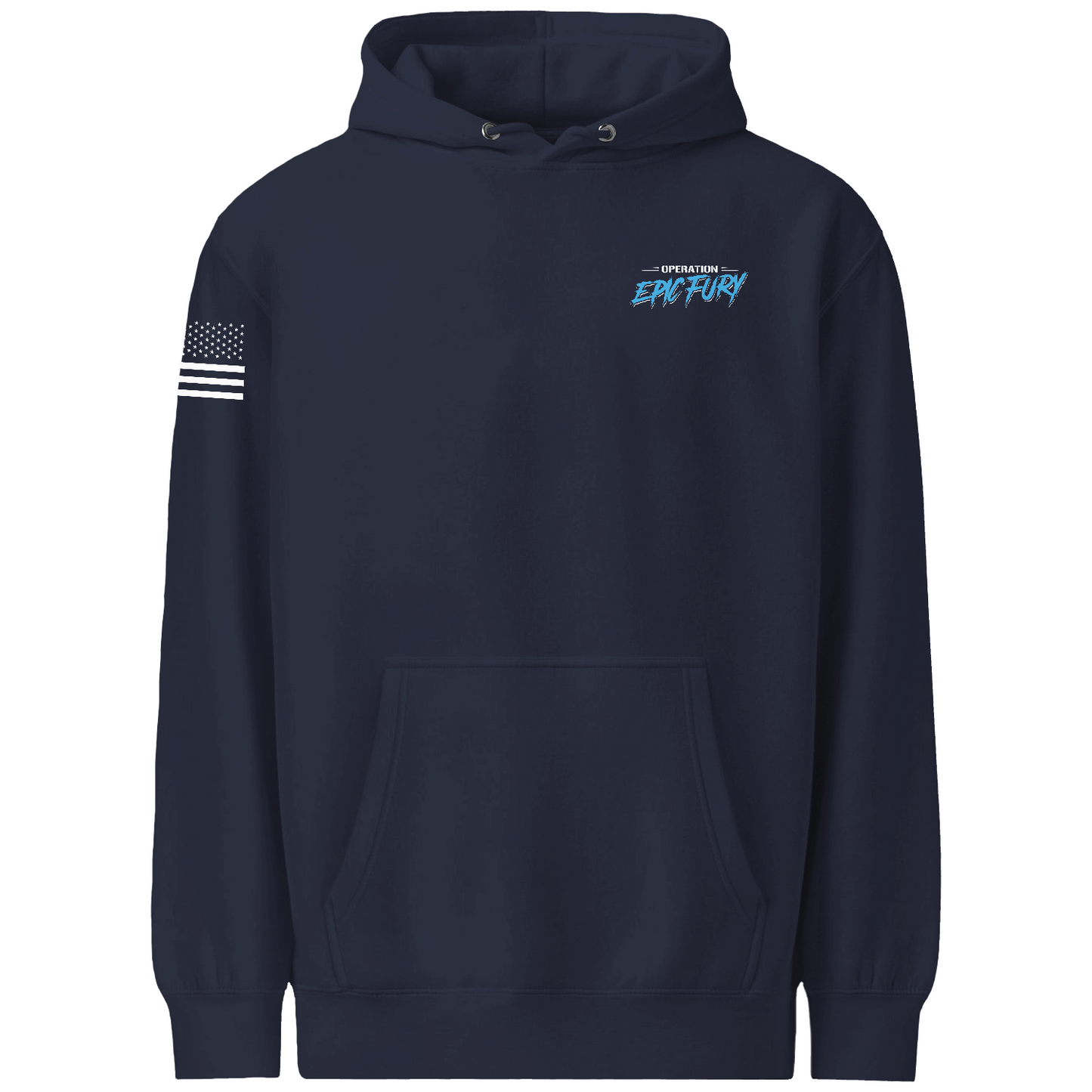 Operation Epic Fury Comfort Unisex Hooded Sweatshirt - Blueprint