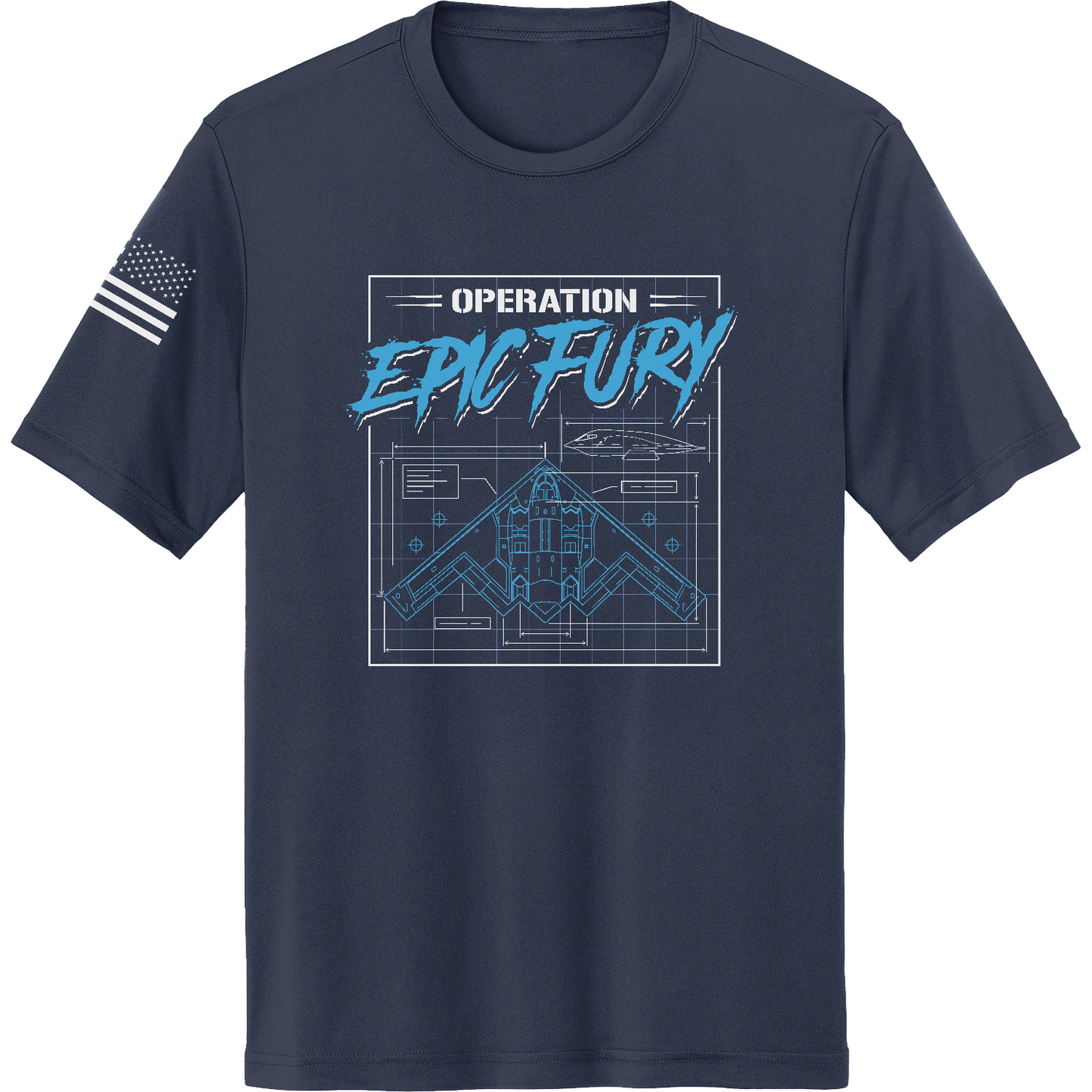 CUSTOM Operation Epic Fury Hi-Tech SS Performance Tee - Blueprint