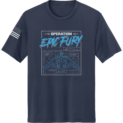 CUSTOM Operation Epic Fury Hi-Tech SS Performance Tee - Blueprint