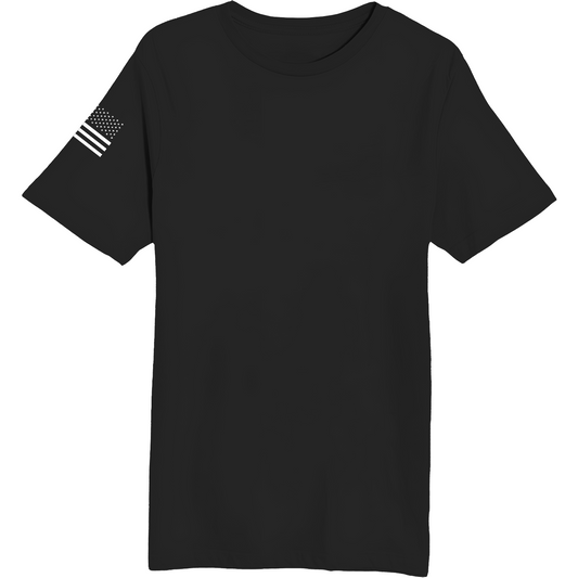 Emblem Basics Comfort Unisex Cotton SS Tee - White Flag