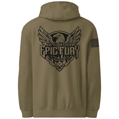 CUSTOM Operation Epic Fury Comfort Unisex Hooded Sweatshirt - Eagle