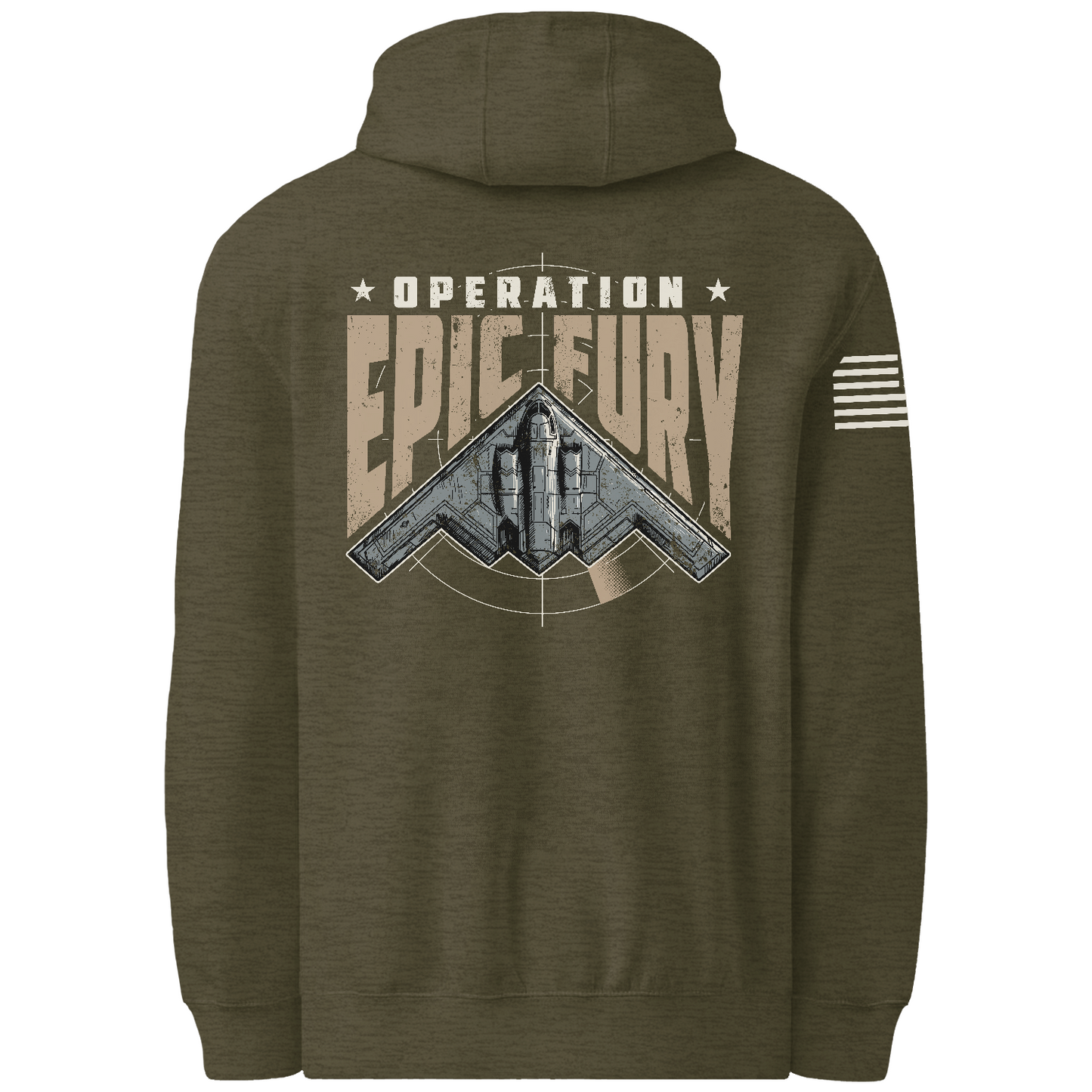 Operation Epic Fury Comfort Unisex Hooded Sweatshirt - Stealth