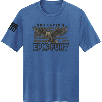 CUSTOM Operation Epic Fury Hi-Tech SS Performance Tee - Eagle Flag
