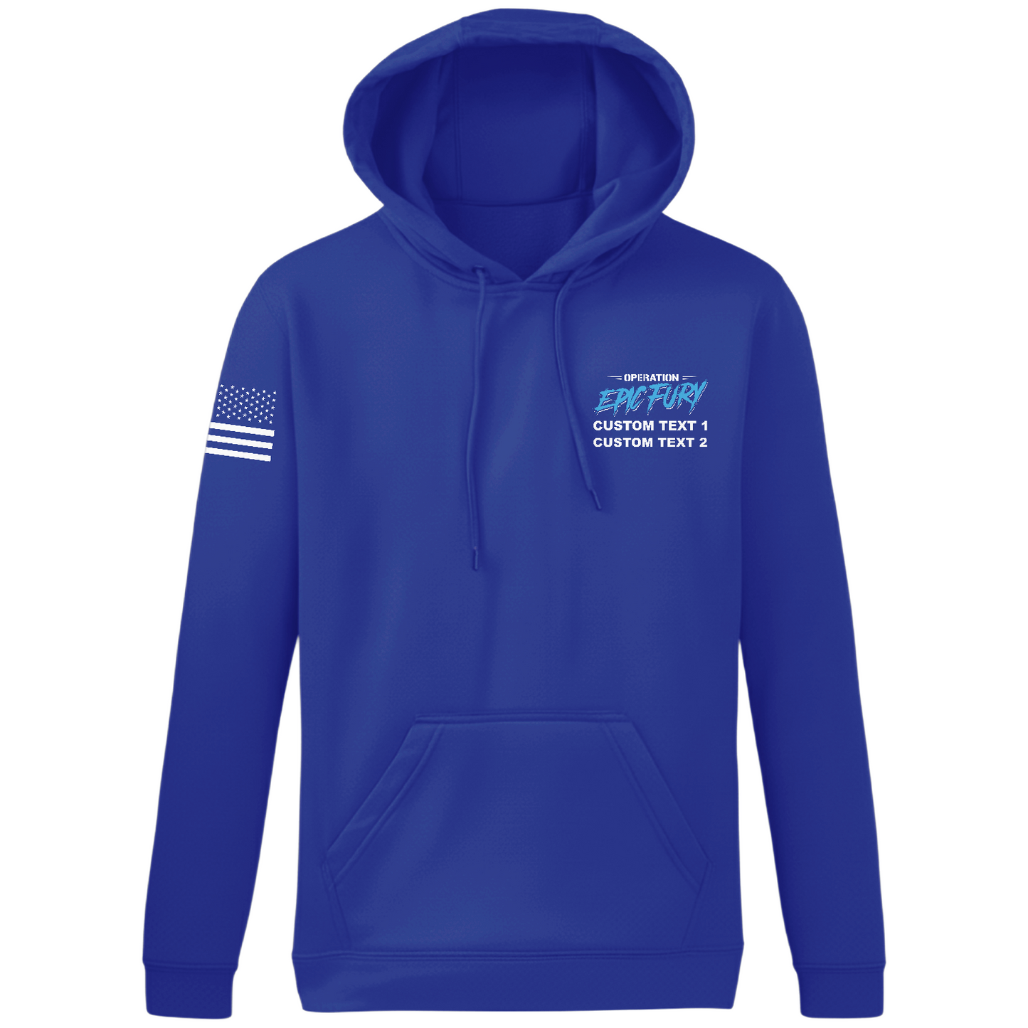 CUSTOM Operation Epic Fury Hi-Tech Performance Hoodie - Blueprint