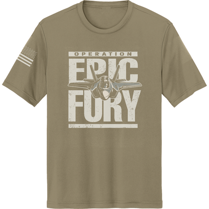 CUSTOM Operation Epic Fury Hi-Tech SS Performance Tee - Plane