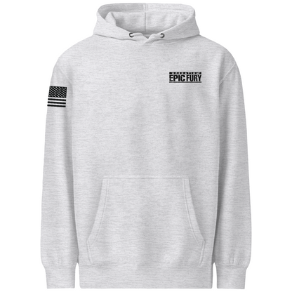 Operation Epic Fury Comfort Unisex Hooded Sweatshirt - Eagle