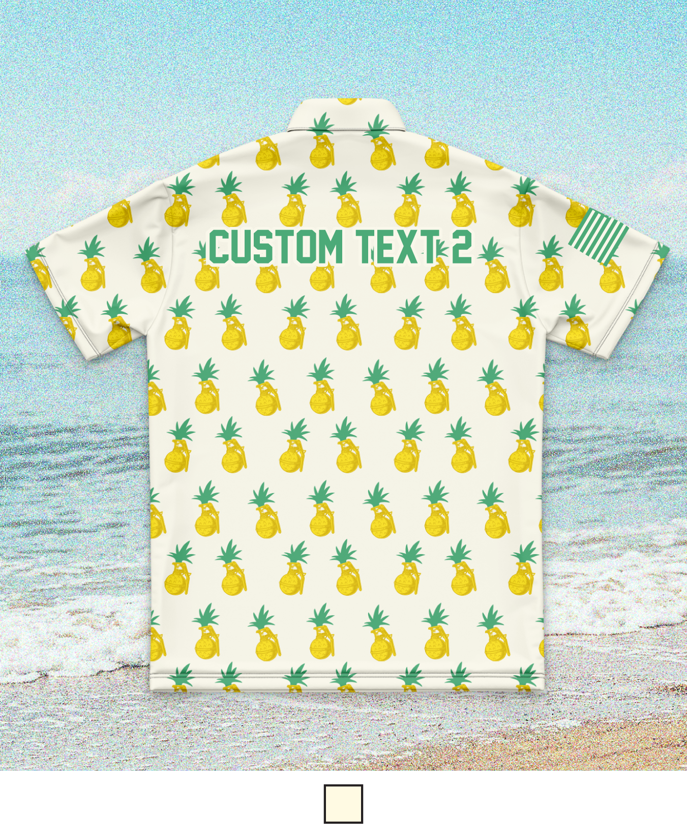 Custom Emblem Party Series Core Men's SS Performance Party Shirt - Pineapple Grenade