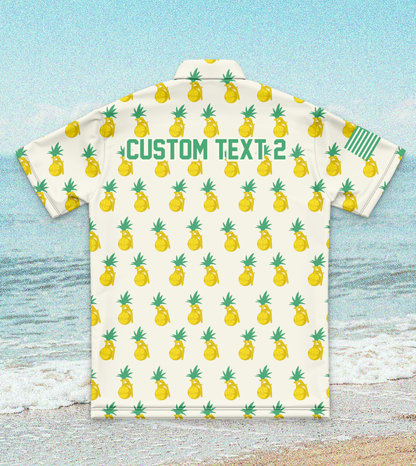 Custom Emblem Party Series Core Men's SS Performance Party Shirt - Pineapple Grenade