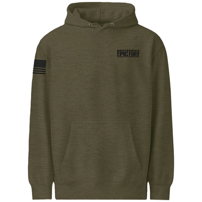 Operation Epic Fury Comfort Unisex Hooded Sweatshirt - Eagle