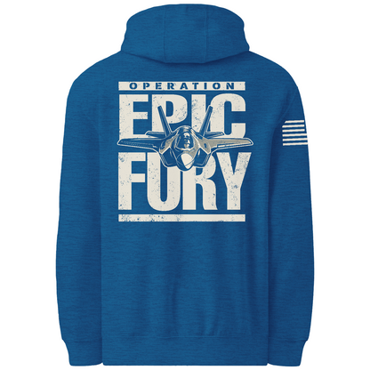 Operation Epic Fury Comfort Unisex Hooded Sweatshirt - Plane