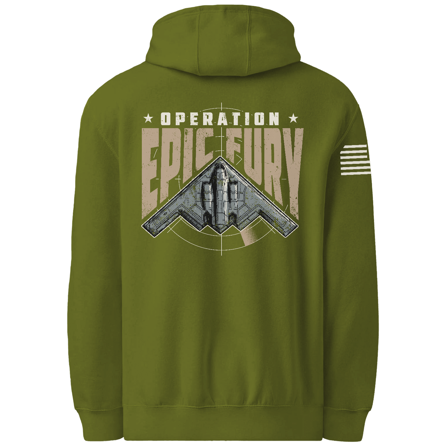 CUSTOM Operation Epic Fury Comfort Unisex Hooded Sweatshirt - Stealth