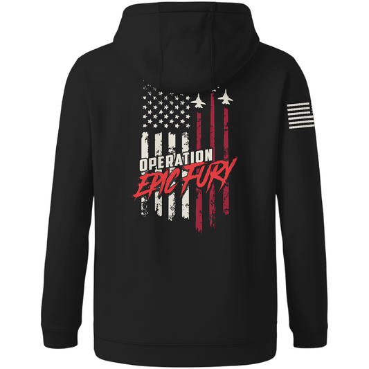 CUSTOM Operation Epic Fury Hi-Tech Performance Hoodie - Flag