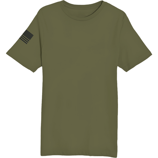 Emblem Basics Comfort Unisex Cotton SS Tee - Black Flag