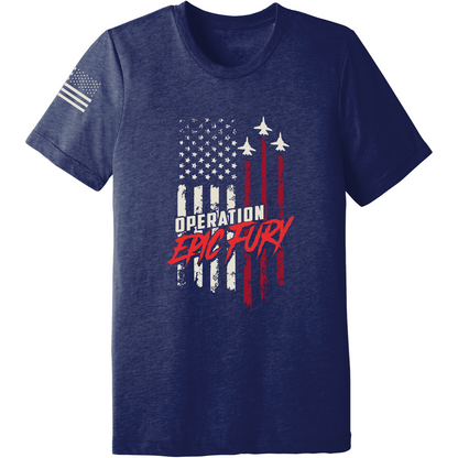CUSTOM Operation Epic Fury Comfort Unisex Triblend SS Tee - Flag