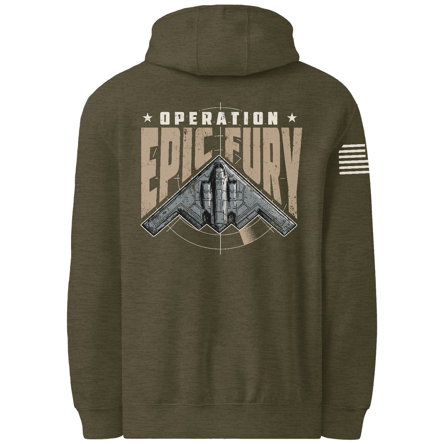 CUSTOM Operation Epic Fury Comfort Unisex Hooded Sweatshirt - Stealth