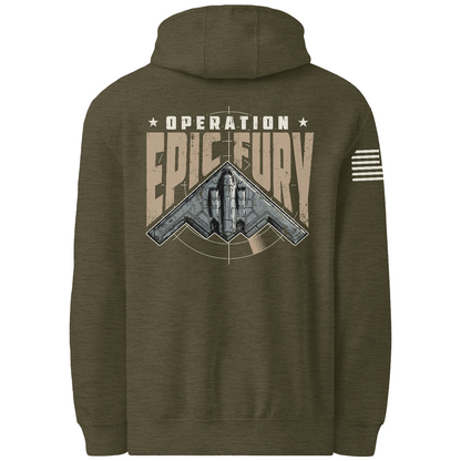 CUSTOM Operation Epic Fury Comfort Unisex Hooded Sweatshirt - Stealth