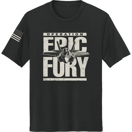 Operation Epic Fury Hi-Tech SS Performance Tee - Plane