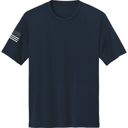 Emblem Basics Hi-Tech SS Performance Tee - White Flag