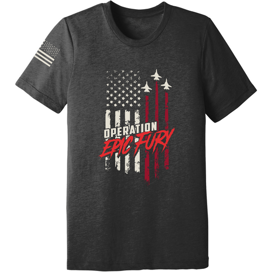 CUSTOM Operation Epic Fury Comfort Unisex Triblend SS Tee - Flag