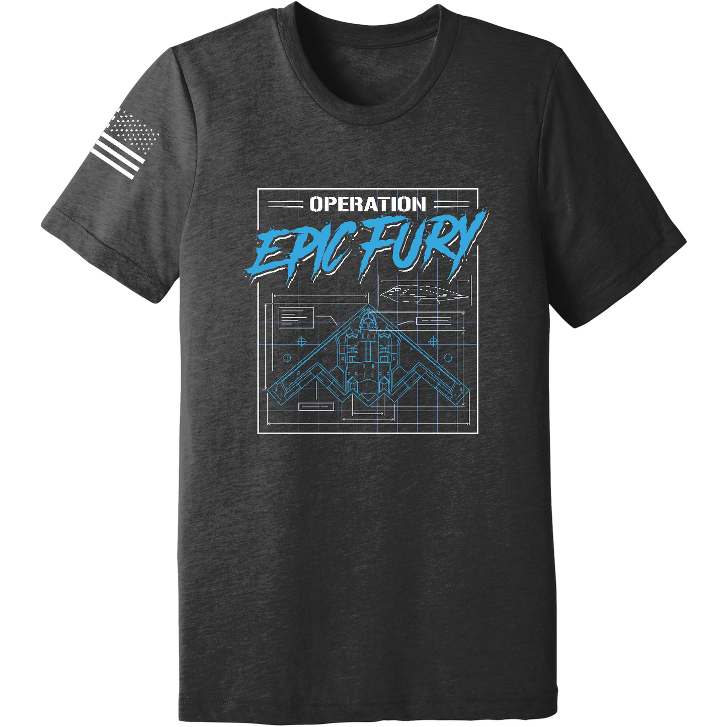 CUSTOM Operation Epic Fury Comfort Unisex Triblend SS Tee - Blueprint