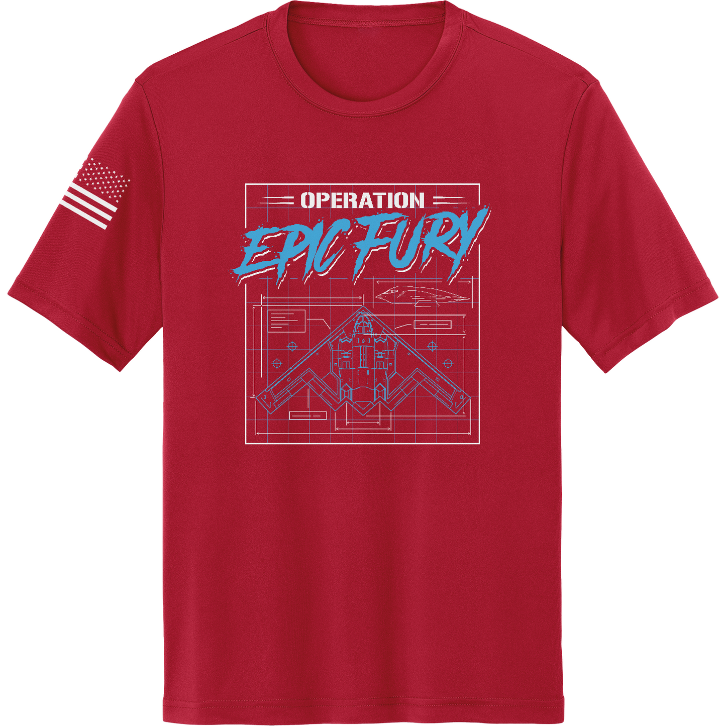 CUSTOM Operation Epic Fury Hi-Tech SS Performance Tee - Blueprint